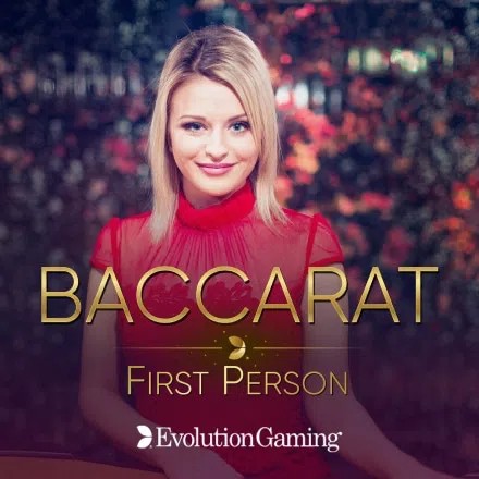 Play the First Person Baccarat slot by Evolution on rewards-casino