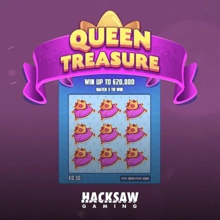 Enjoy Queen Treasure by Hacksaw Gaming – logo hosted on casinorewards.si