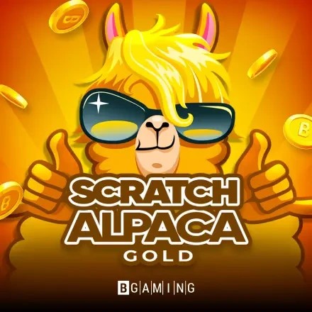 Scratch Alpaca Gold slot visual from BGAMING available on casinorewards.si