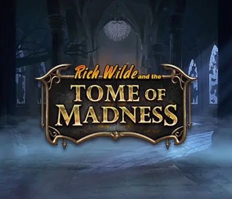 Slots logo of Tome of Madness from Play&#039;n GO at rewards-casino